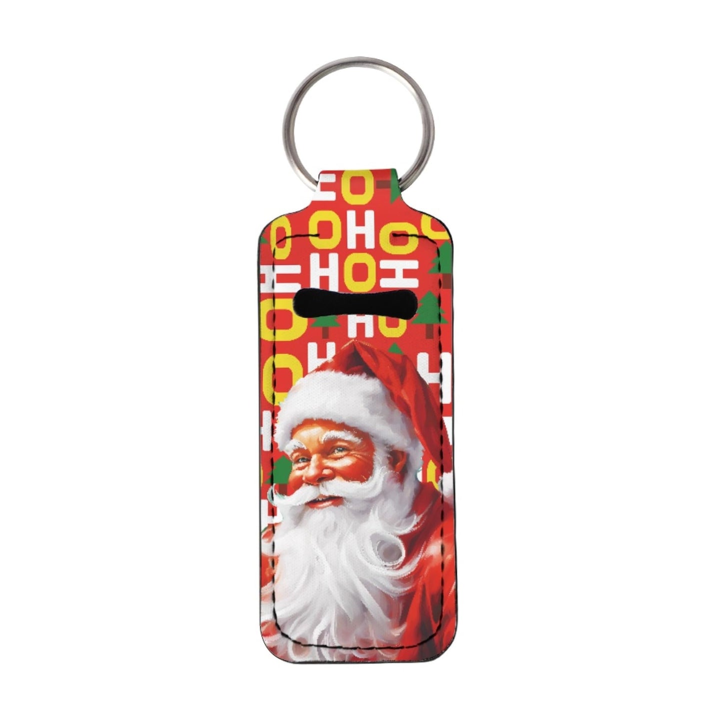 CLOHOMIN HO-HO-HO Chapstick Holder Keychain Santa Claus Lip Balm Holder for Car Red Lipstick Keychains for Chapstick Tracker Safeguard Christmas Gifts Beauty and Personal Care CLOHOMIN