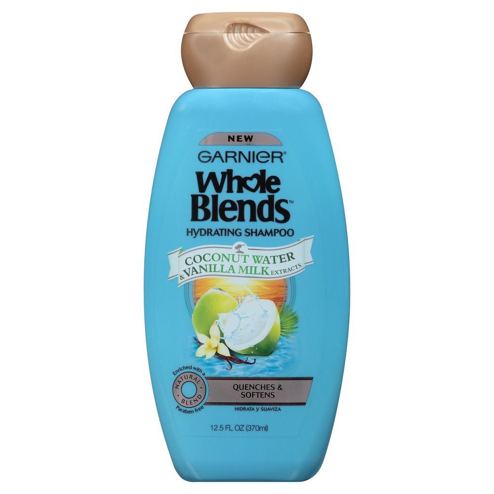 Garnier Whole Blends Shampoo with Coconut Water & Vanilla Milk Extracts, 12.5 fl. oz.