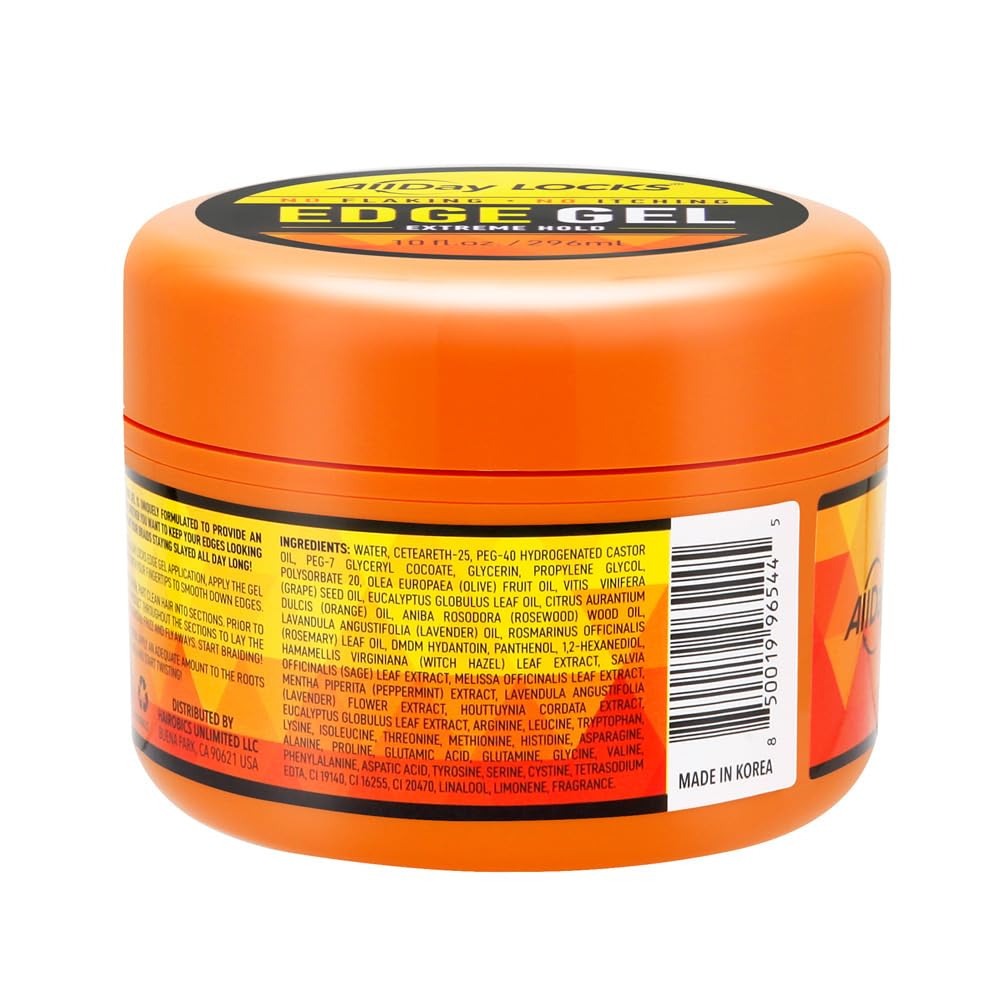 AllDay Locks Edge Gel Extreme Hold - Hair Gel for Maximum Control & Braiding, Natural Edge Lock & Fixer for Women & Men, Sleek Moisturizing Formula Beauty & Personal Care AllDay Locks