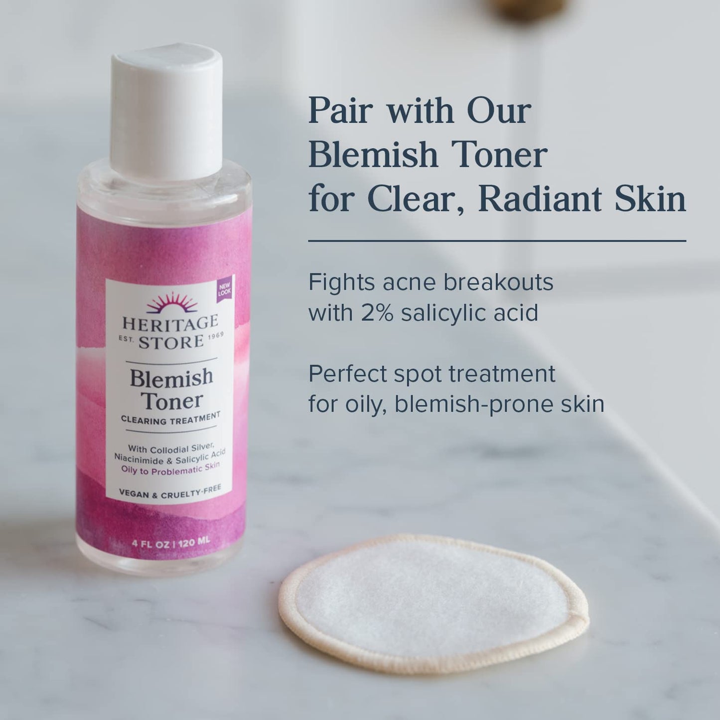 HERITAGE STORE Rosewater & Vinegar - Exfoliating Toner with Apple Cider Vinegar - Oily to Combination Skin - Refreshing Facial Mist Cleans, Refines Beauty & Personal Care HERITAGE STORE