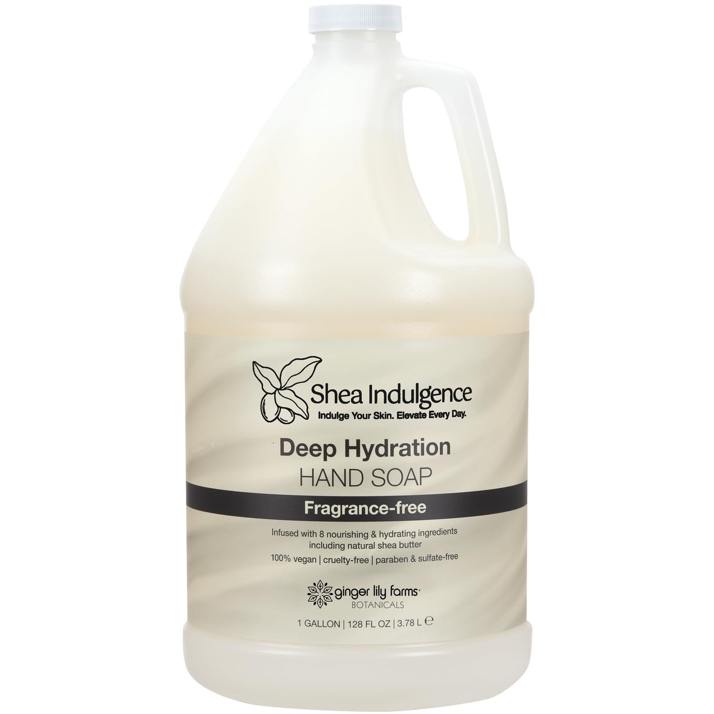 Ginger Lily Farms Botanicals Shea Indulgence Deep Hydration Liquid Hand Soap Refill, 100% Vegan & Cruelty-Free, Fragrance-Free, 1 Gallon (128 fl oz) Beauty & Personal Care Ginger Lily Farms