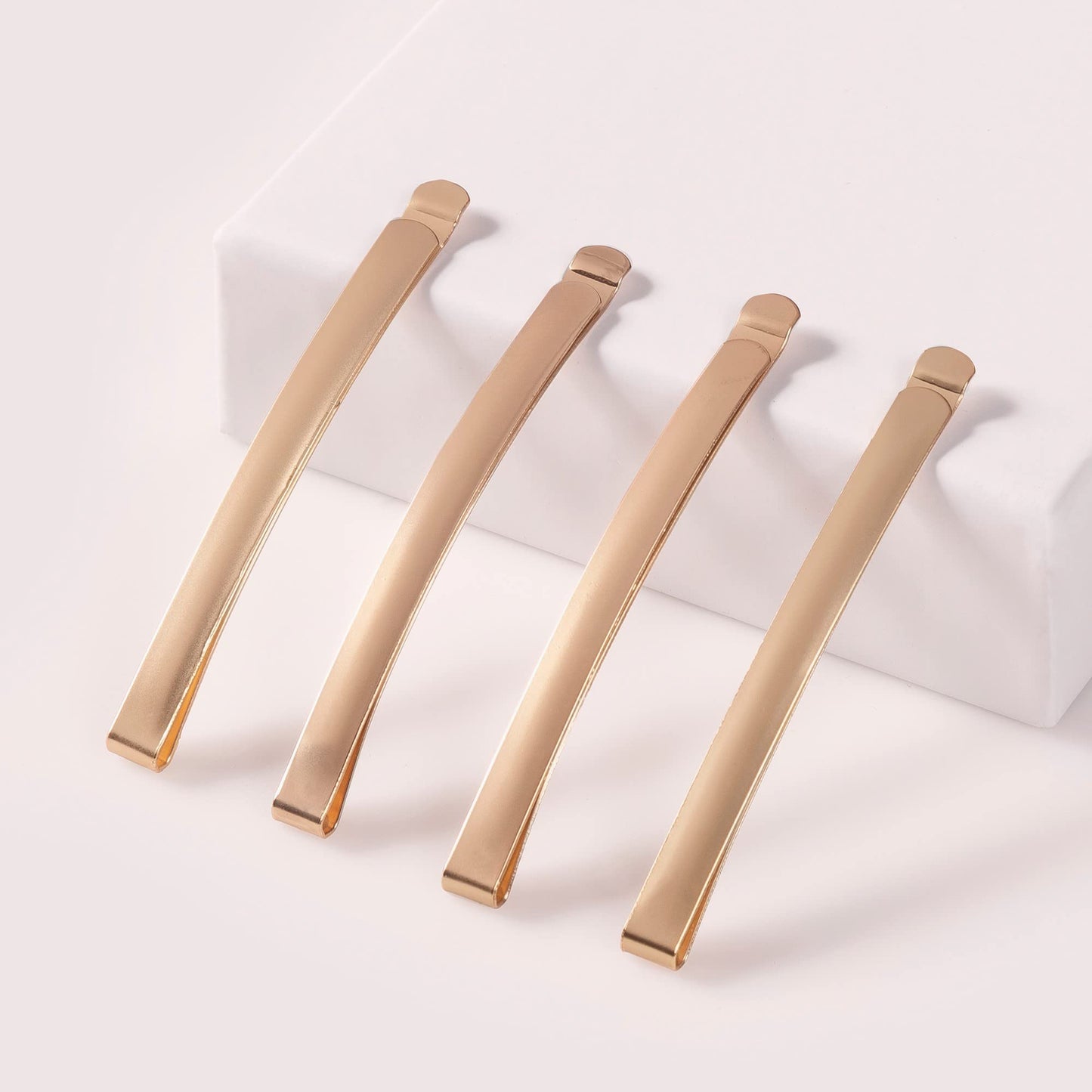 The Hair Edit Modern Bobby Pins - Gold Metal Fashion Hair Clips, 4 pack Beauty & Personal Care The Hair Edit