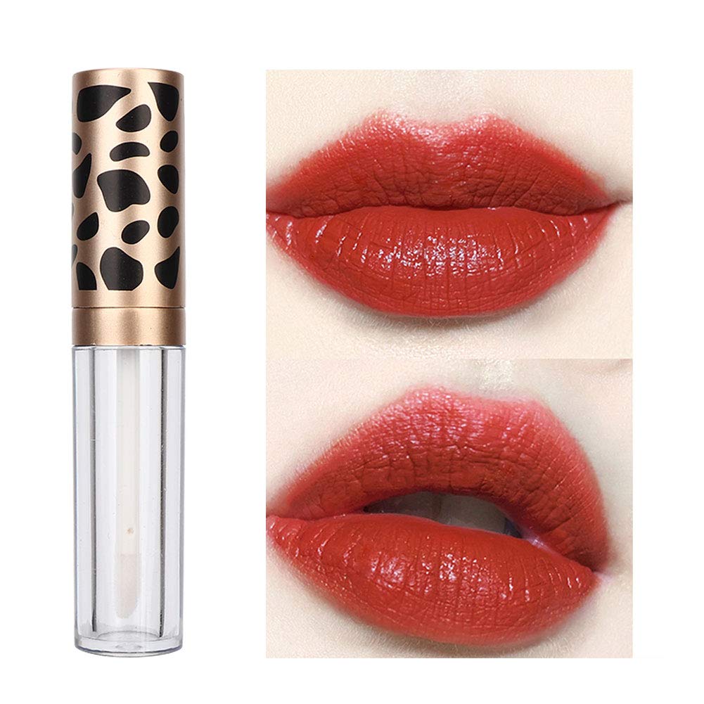 Qiterr 10PCS Empty Lip Gloss Tubes with Wand, Refillable Lip Gloss Containers, DIY Empty Lip Balm Tubes, Makeup Tool (5ML/PC Leopard Print Gold Ring) Beauty & Personal Care Qiterr