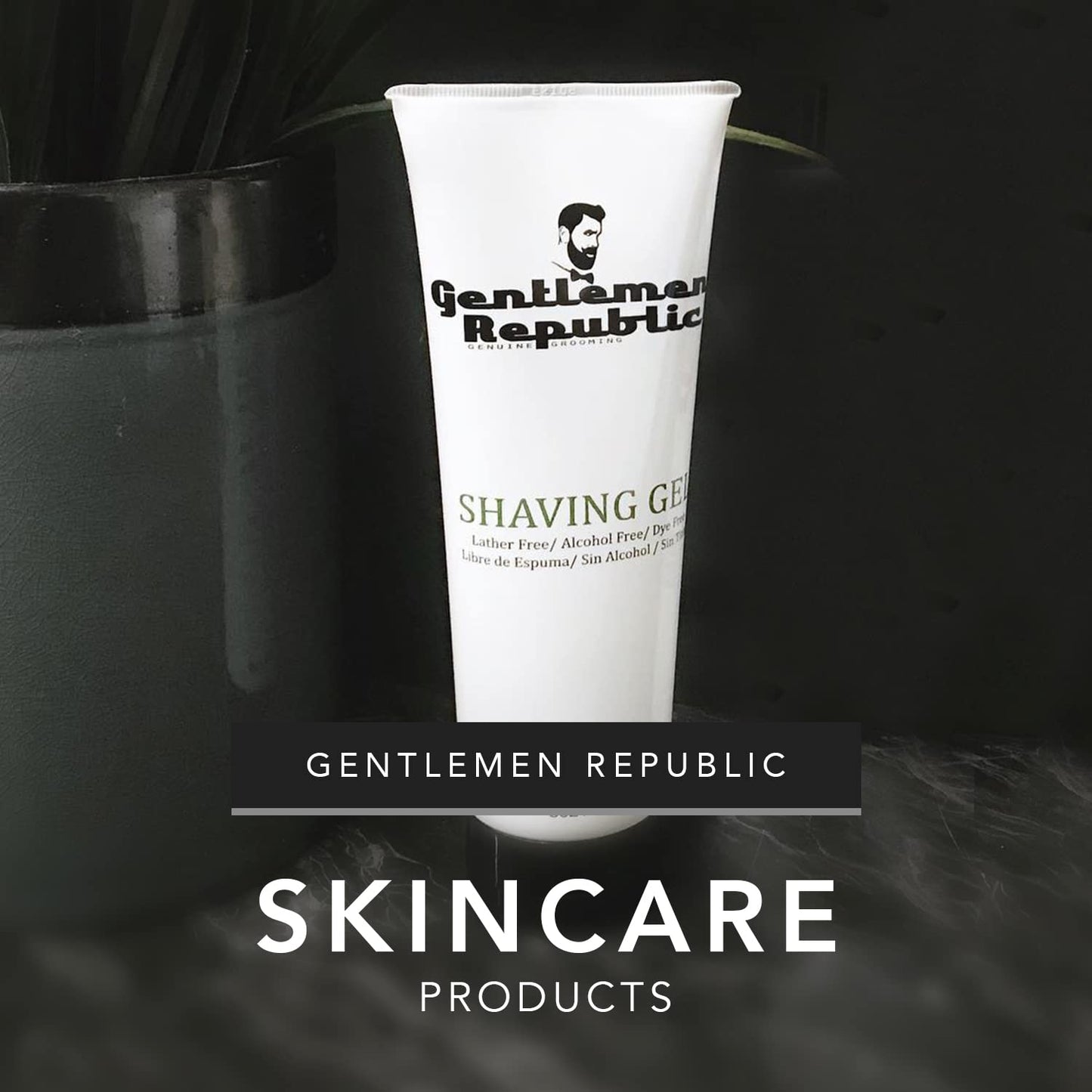Gentlemen Republic 8oz Shaving Gel - 100% Alcohol-Free, Lather and Dye-Free Formula with Maximum Glide for Comfort, Made in the US Beauty and Personal Care Gentlemen Republic