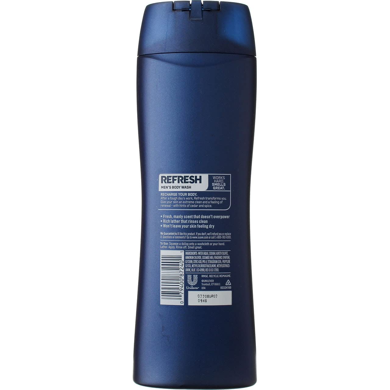 Suave Men Body Wash, Refreshing, 12 Fl Oz (Pack of 6) Beauty & Personal Care Suave