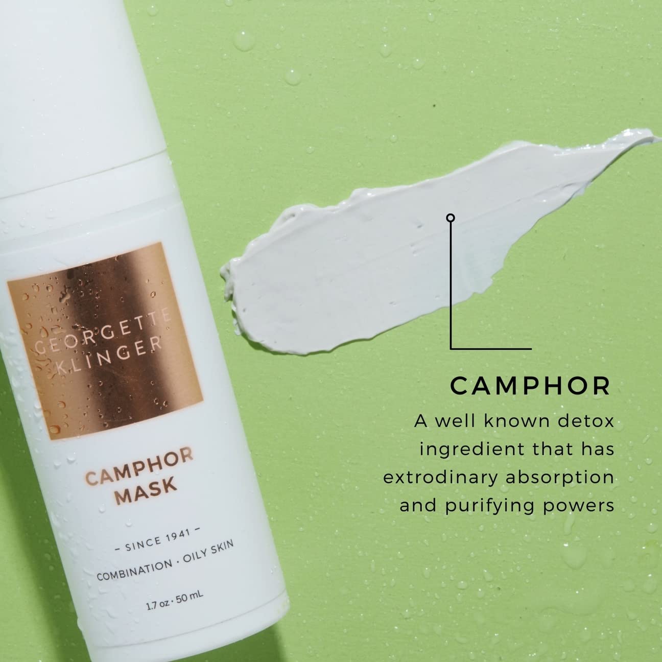 Georgette Klinger Camphor Mask - Mineral-Rich Clay Mask with Menthol & Vitamin E: Detoxify, Exfoliate, and Improve Skin Tone while Absorbing Excess Beauty & Personal Care Georgette Klinger