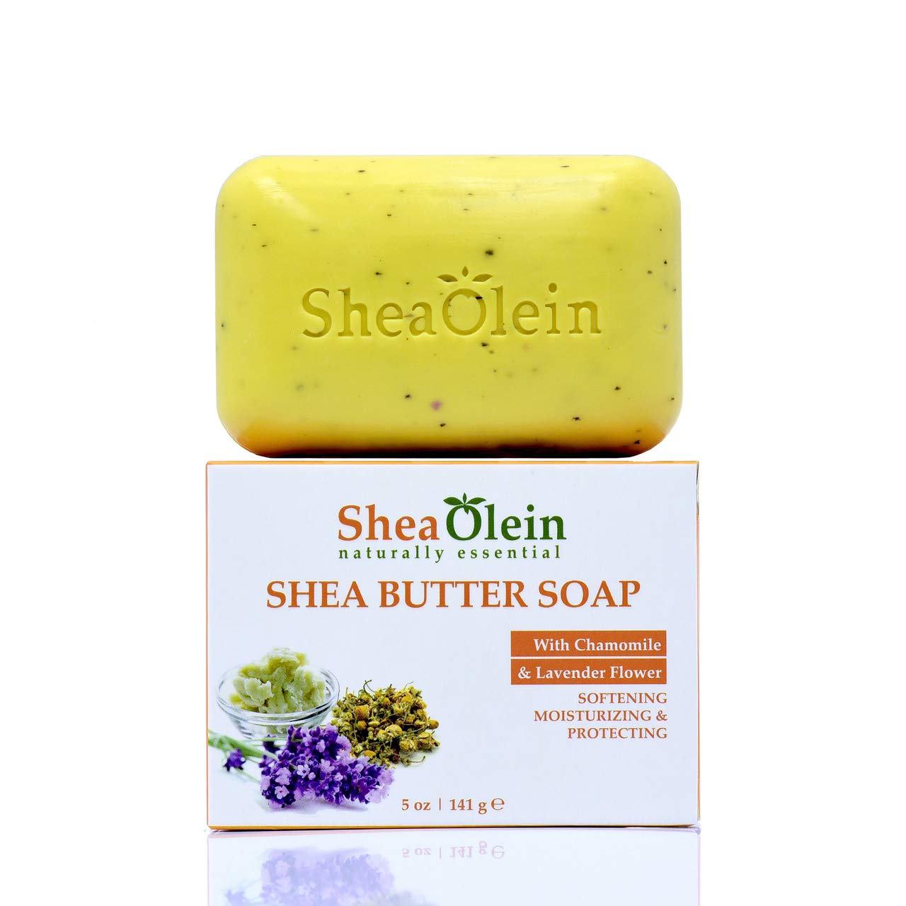 Shea Butter Soap with Chamomile & Lavender Flower Beauty & Personal Care SheaOlein Naturally Essential
