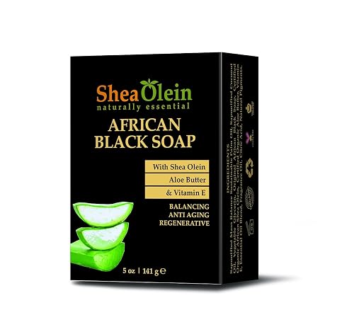 African Black Soap with Shea Olein, Aloe Butter and Vitamin E Beauty & Personal Care SheaOlein Naturally Essential