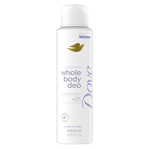 Dove Whole Body Deo Aluminum Free Invisible Spray Deodorant Coconut & Vanilla for 72h Odor Control 4 oz Beauty and Personal Care Dove