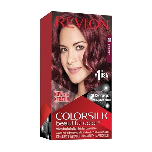 Revlon ColorSilk Beautiful Color, 48 Burgundy 1 ea (Pack of 6) Beauty & Personal Care REVLON
