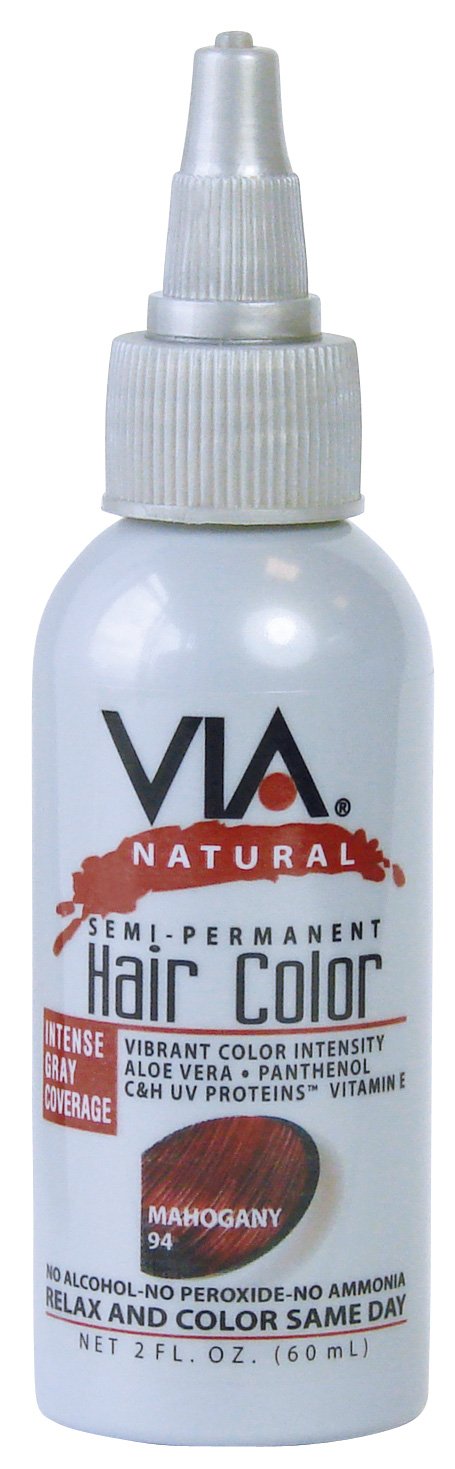 Via Natural Semi Permanent Hair Color 2oz 1PC (#94 - Mahogany) Beauty & Personal Care Via Natural