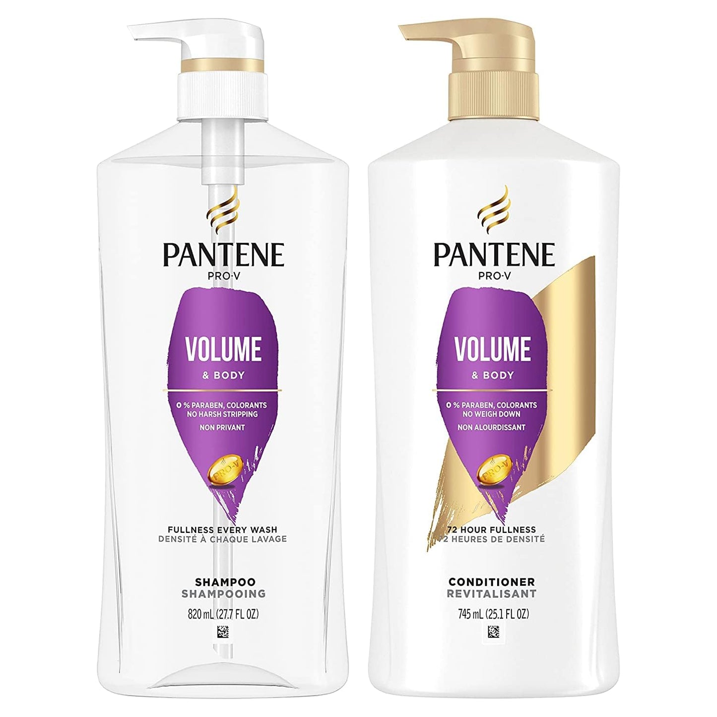 Pantene Shampoo, Conditioner and Hair Treatment Set, Volume & Body for Fine Hair, Safe for Color-Treated Hair Beauty & Personal Care Pantene