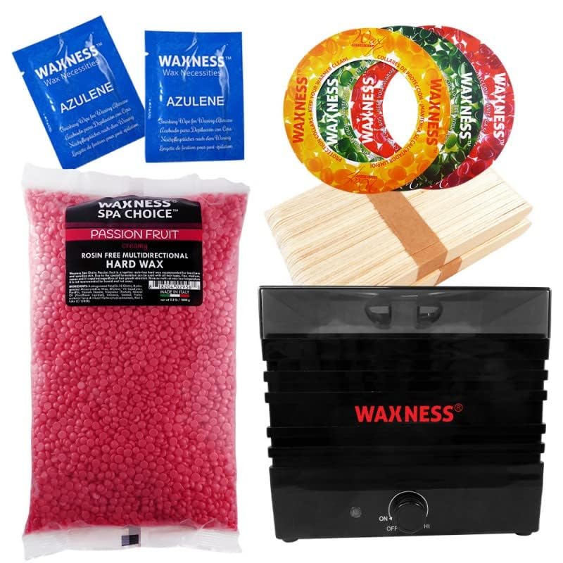 Waxness Passion Fruit Stripless Waxing Kit W-CUBE Black Warmer and 2.2 lb Wax Bag Beauty and Personal Care Waxness