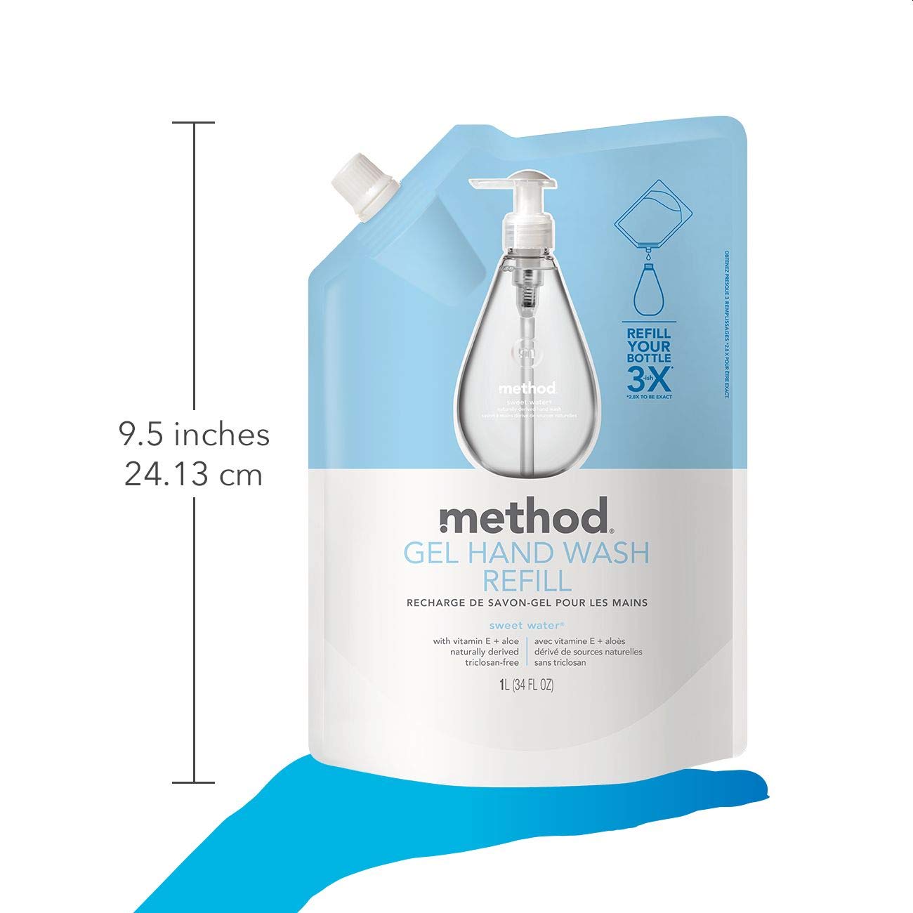 Method Gel Hand Soap Refill, Sweet Water, 34 Fl Oz (Pack of 3) Beauty & Personal Care Method