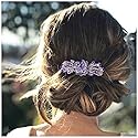 Yheakne Crystal Wedding Hair Clip Barrette Purple Rhinestone Hair Barrette Bling Bridal Headpieces Decorative Headwear Crystal Hair Clip Comb Bride Beauty & Personal Care Yheakne
