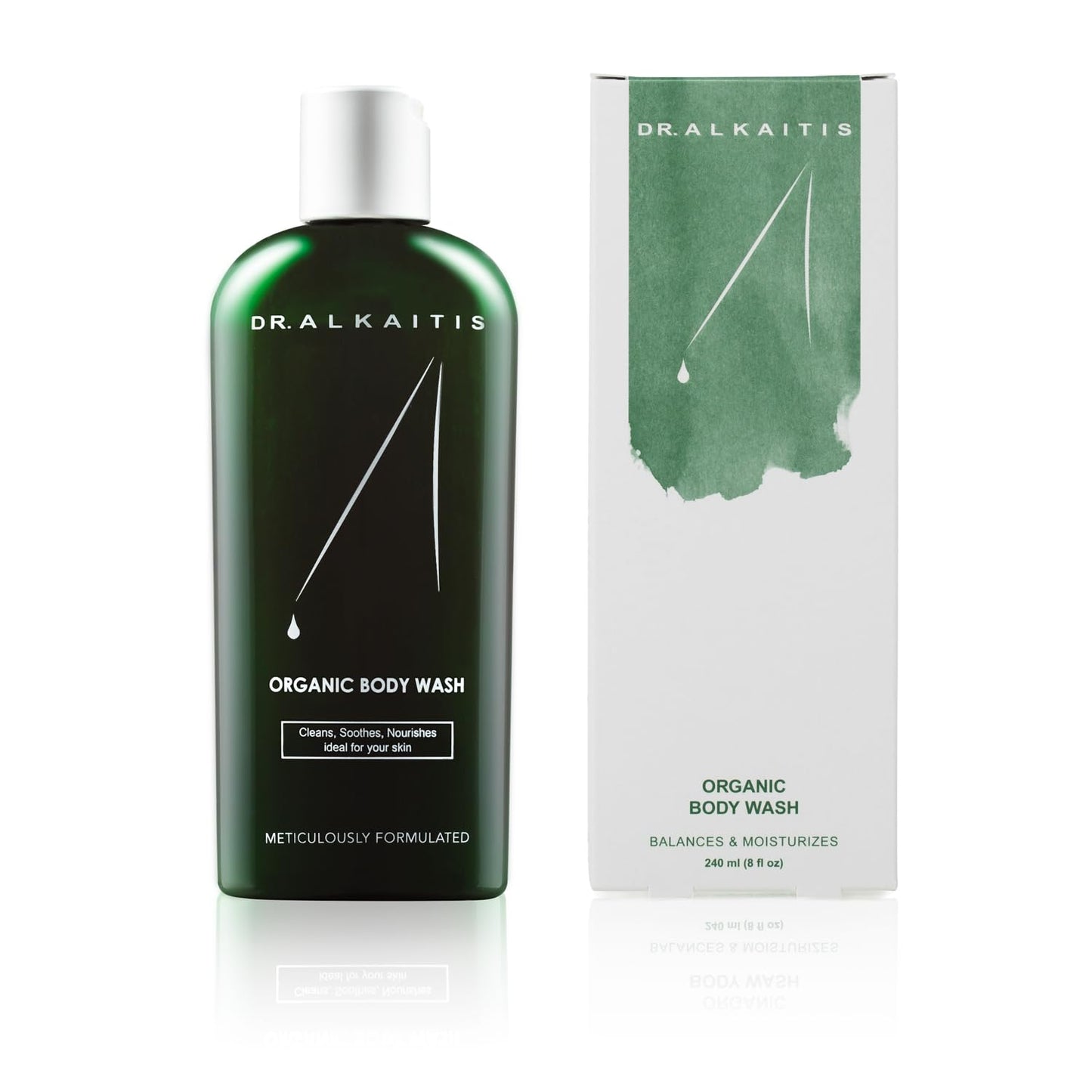 DR. ALKAITIS Organic Body Wash - Gentle pH-Balanced Cleanser with Aloe, Herbs & Sea Botanicals - Sulfate-Free Formula (240ml/8oz) Beauty & Personal Care DR. ALKAITIS