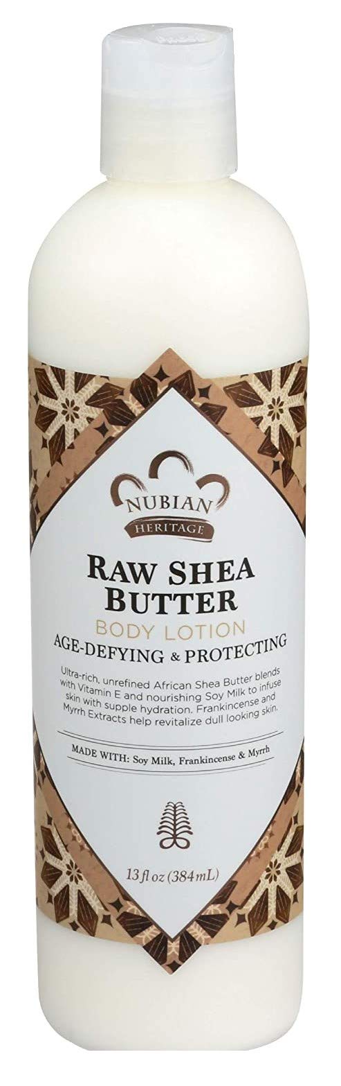 Nubian Heritage Body Lotion Raw Shea Butter 13 Ounce (384ml) (Pack of 6)