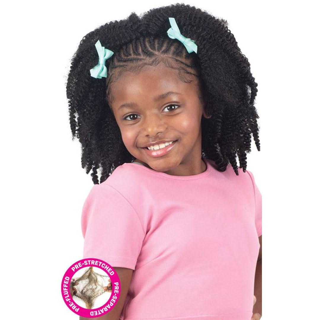 FreeTress Crochet Braids 3X Kids Pre-Fluffed Poppin' Twist 12" (pack of 1, 2)