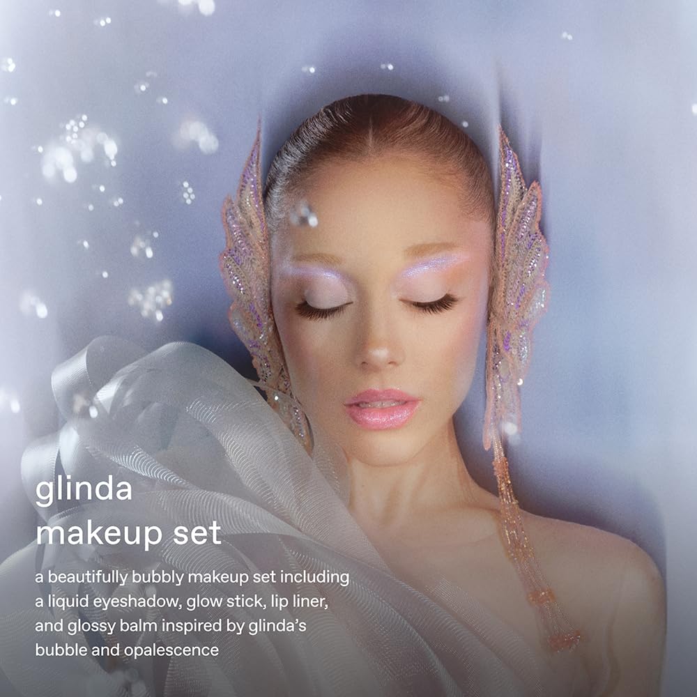 r.e.m. beauty by Ariana Grande Wicked: For Good | Glinda Makeup Set | Waterpoof Eye Shadow, All Over Glow Stick, Creamy Lip Liner, Glossy Lip Balm | 4 Beauty & Personal Care r.e.m. beauty