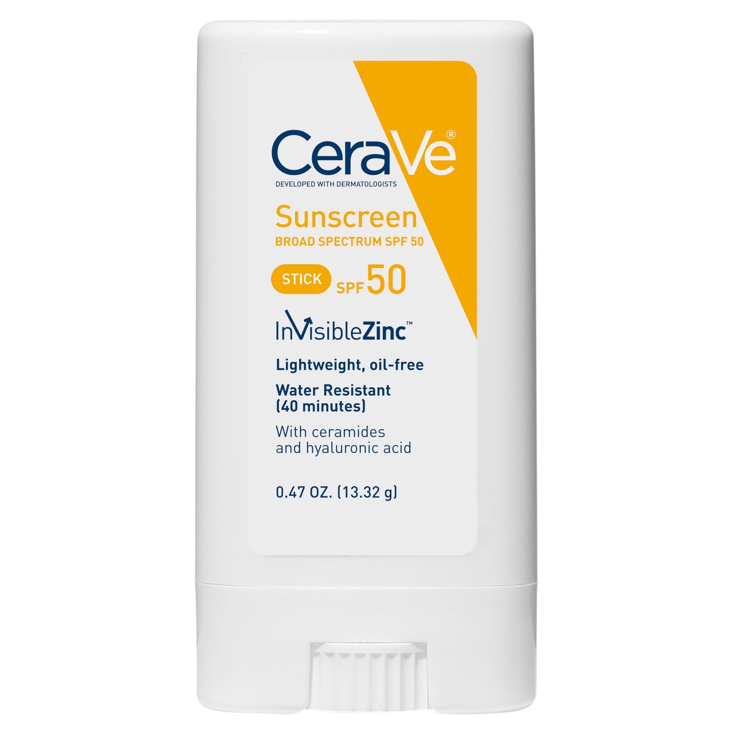 CeraVe Mineral Sunscreen Stick SPF 50, Broad Spectrum SPF + Hyaluronic Acid + Ceramides, Titanium Dioxide & Zinc Oxide, 100% Mineral Face Sunscreen Beauty and Personal Care CeraVe