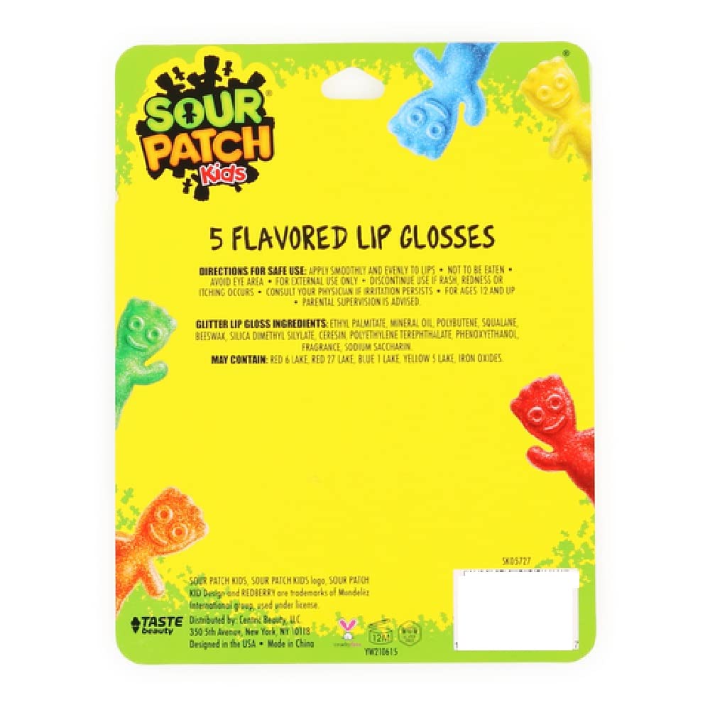 Taste Beauty Sour Patch Kids 5-Piece Flavored Lip Gloss Beauty & Personal Care Taste Beauty