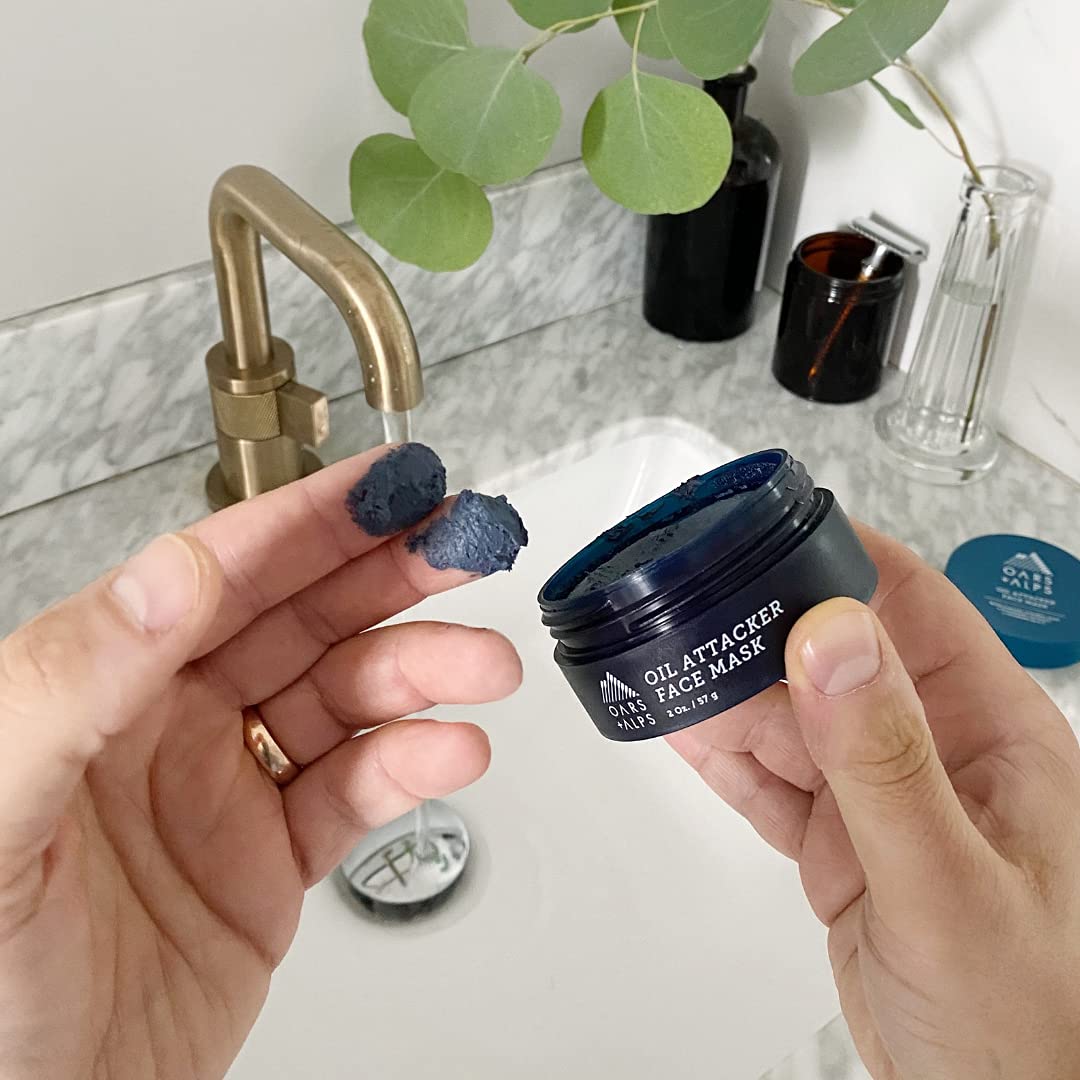 Oars + Alps Oil Attacker Face Mask, Dermatologist Tested Facial Cleanser with Kaolin Clay and Niacinamide, TSA Friendly, 2 Oz Beauty & Personal Care Oars + Alps