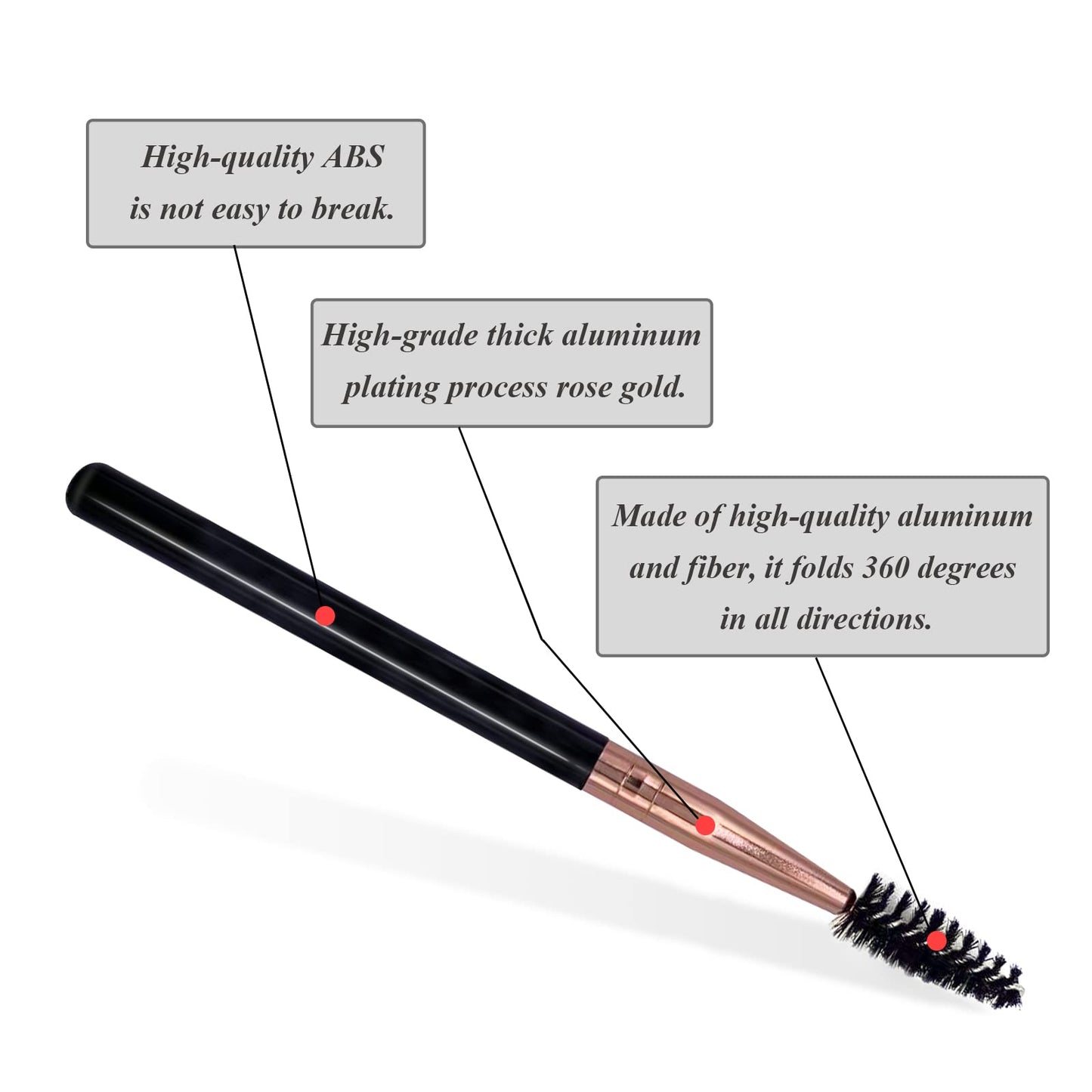 UorPoto Mascara Brush Wands Makeup Lash Spoolies Set 5Pcs Spooly Eyelash Eyebrow Brushes Applicators for Extensions Reusable JMS-5 Beauty & Personal Care UorPoto