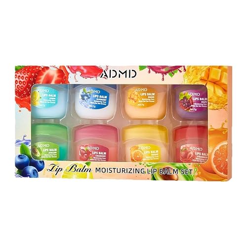 8 - piece Fruity Lip Mask Set! Paired with Lip Balm for Long - lasting Moisturization Beauty & Personal Care bobojuju