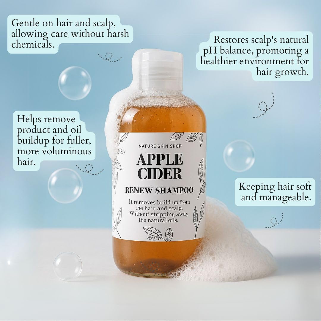 Nature Skin Shop Apple Cider Vinegar Shampoo and Conditioner Set Beauty & Personal Care Nature Skin Shop