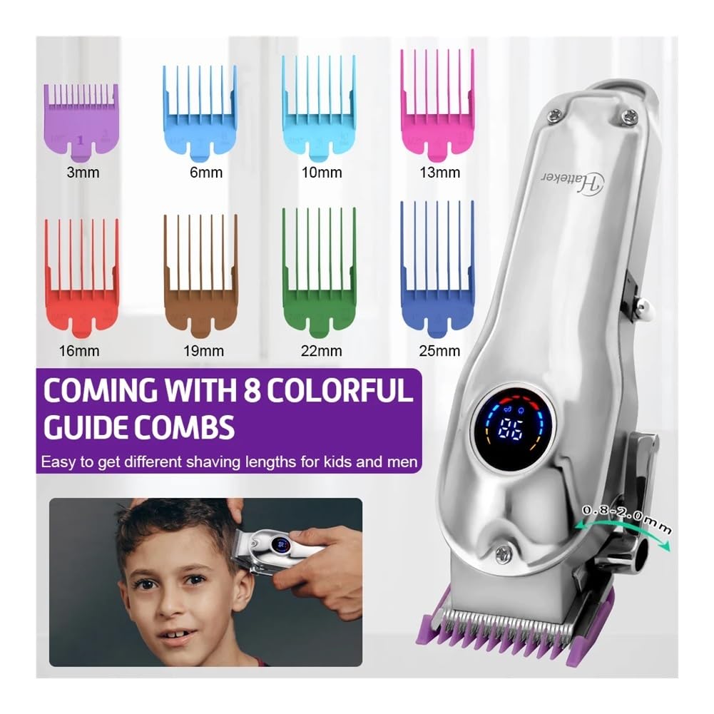 EWKYLSEM Men's Hair Clipper Electric Water Washable LCD Display Barber Shop Haircut Machine Precision Trim Fade Trimmer Beauty and Personal Care EWKYLSEM
