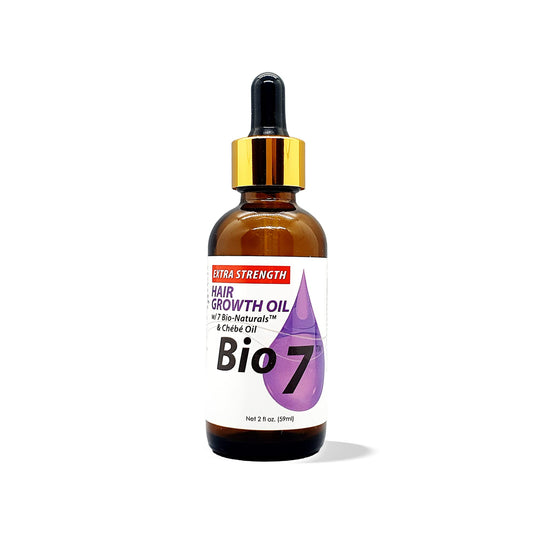 BIO7 EXTRA STRENGTH HAIR GROWTH OIL W/ 7 BIO-NATURALS CHÉBÉ OIL - 2 Fl Oz - Strengthen, Thicken and Grow Your Hair, Condition Your Scalp, Prevent Beauty & Personal Care By Natures
