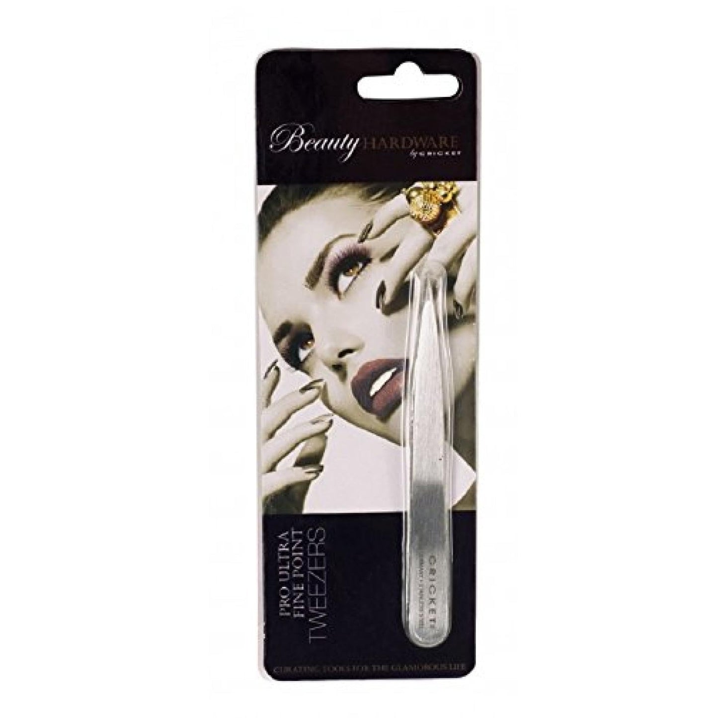 Cricket Beauty Hardware Pro Ultra Fine Point Tweezers - German Stainless Steel, Precision Tool for Plucking Stubble, Baby Fine-Brow, Eyebrows, Facial Beauty & Personal Care Cricket