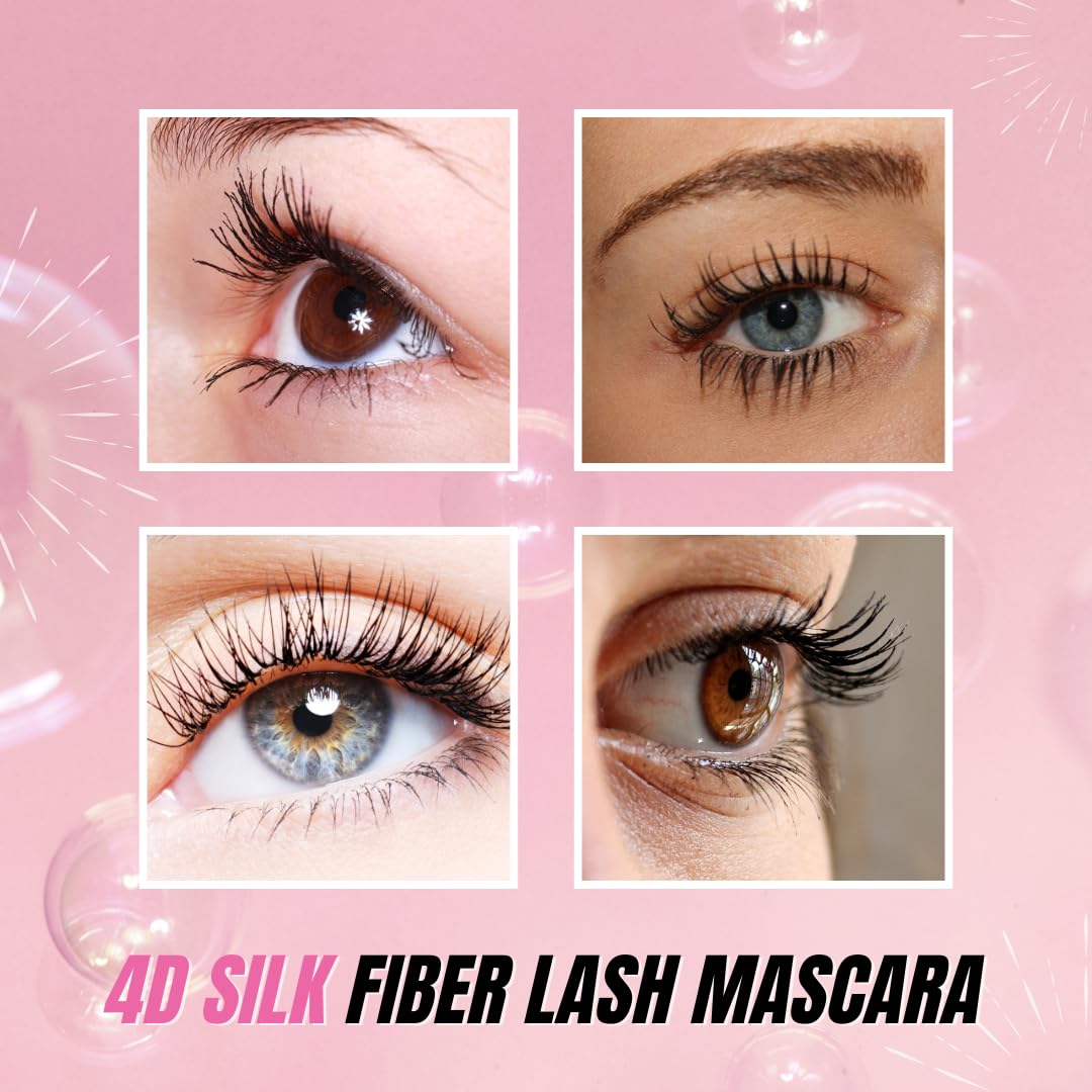 Silk Fiber Mascara 4D, Lengthening and Thickening, Volumizing, Long Lasting, Smudge-Proof, All Day Full, Long, Thick, Smudge-Proof Eyelashes Beauty & Personal Care Secret Xpress Control