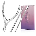 YINYIN Cuticle Trimmer with Cuticle Pusher and Cutter, Professional Stainless Steel Nippers, Cutter Clippers, Cuticle Remover, Pedicure Manicure Tools Beauty & Personal Care YINYIN