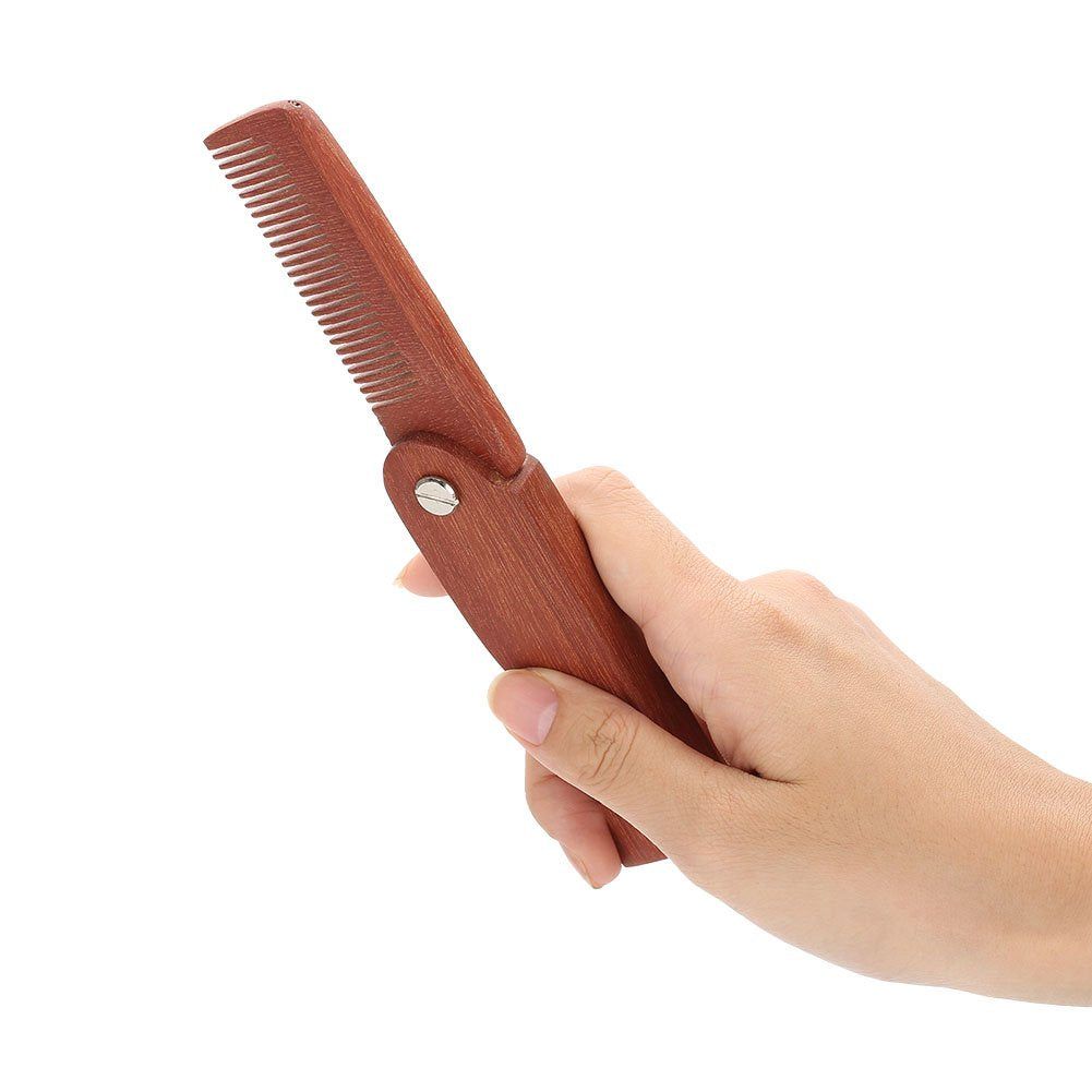 ZJchao Beard Comb, Mustache Comb Beard Brush Folding Smooth Teeth for Comfort for and Hair Grooming Beauty and Personal Care ZJchao