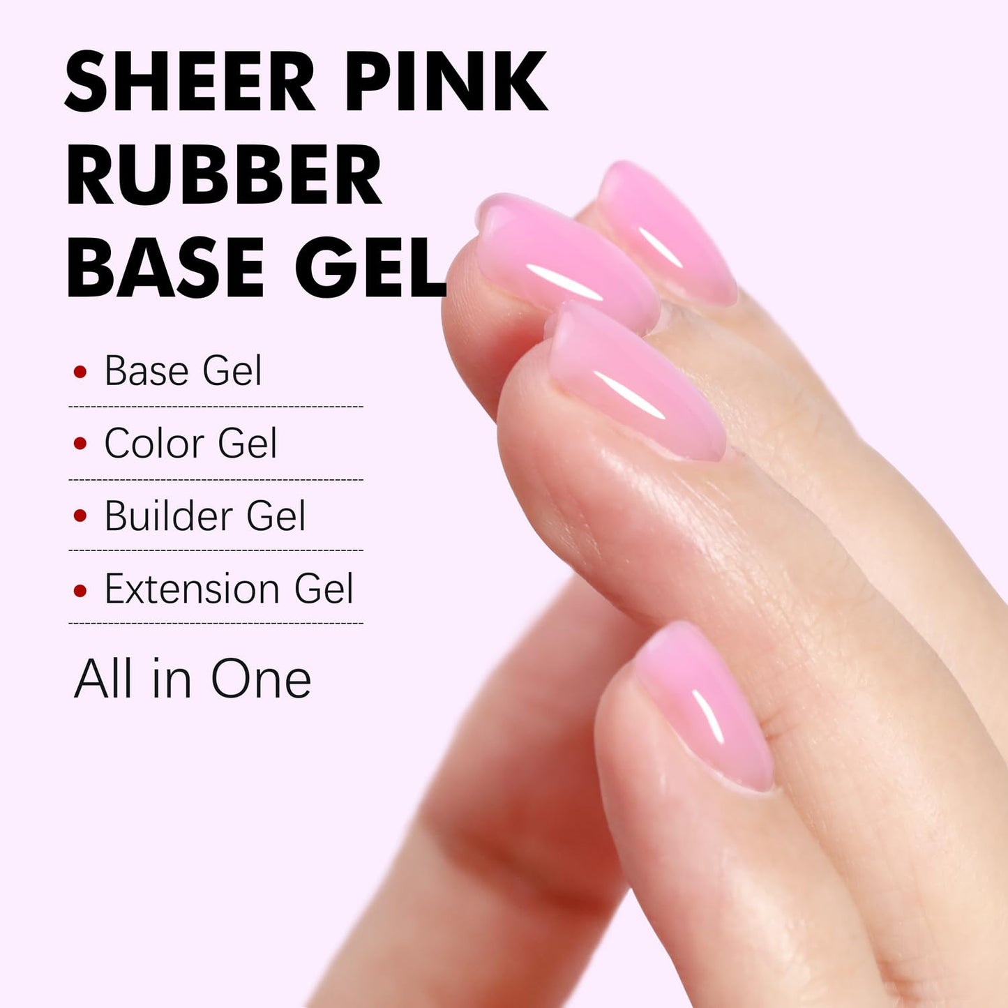 FZANEST Builder Gel Nail Kit, Milky White Sheer Jelly Nude Pink 6 Colors Rubber Base Builder Gel For Nails Strengthener Extension Gel Nail Art Salon Beauty and Personal Care FZANEST