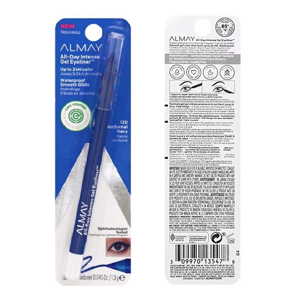 Pack of 2 Almay All-Day Intense Gel Eyeliner, Nocturnal Navy 120
