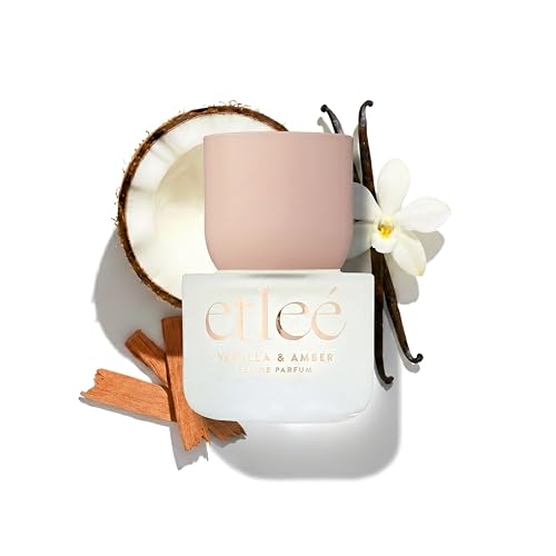 ETLEÉ Vanilla & Amber Eau de Parfum 1.01oz, Long Lasting Perfume Inspired by Lat. Yara, Floral Gourmand Notes With Vanilla, Amber, Sandalwood, Coconut Beauty & Personal Care ETLEÉ
