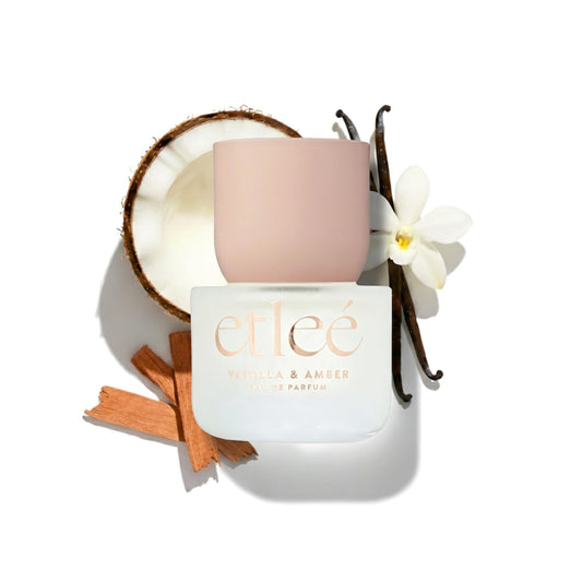 ETLEÉ Vanilla & Amber Eau de Parfum 1.01oz, Long Lasting Perfume Inspired by Lat. Yara, Floral Gourmand Notes With Vanilla, Amber, Sandalwood, Coconut Beauty & Personal Care ETLEÉ