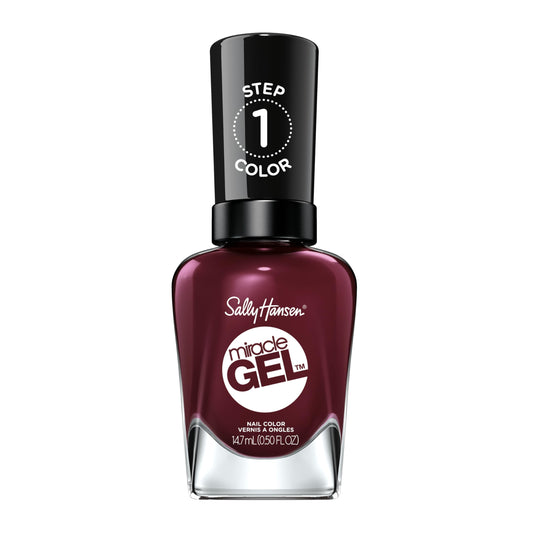 Sally Hansen Miracle Gel Salon Quality Nail Polish | Gel-Like Formula, Two-Step System, No UV Light Needed, Long Lasting | Opaque, Glossy | 479 Wine Beauty & Personal Care Sally Hansen