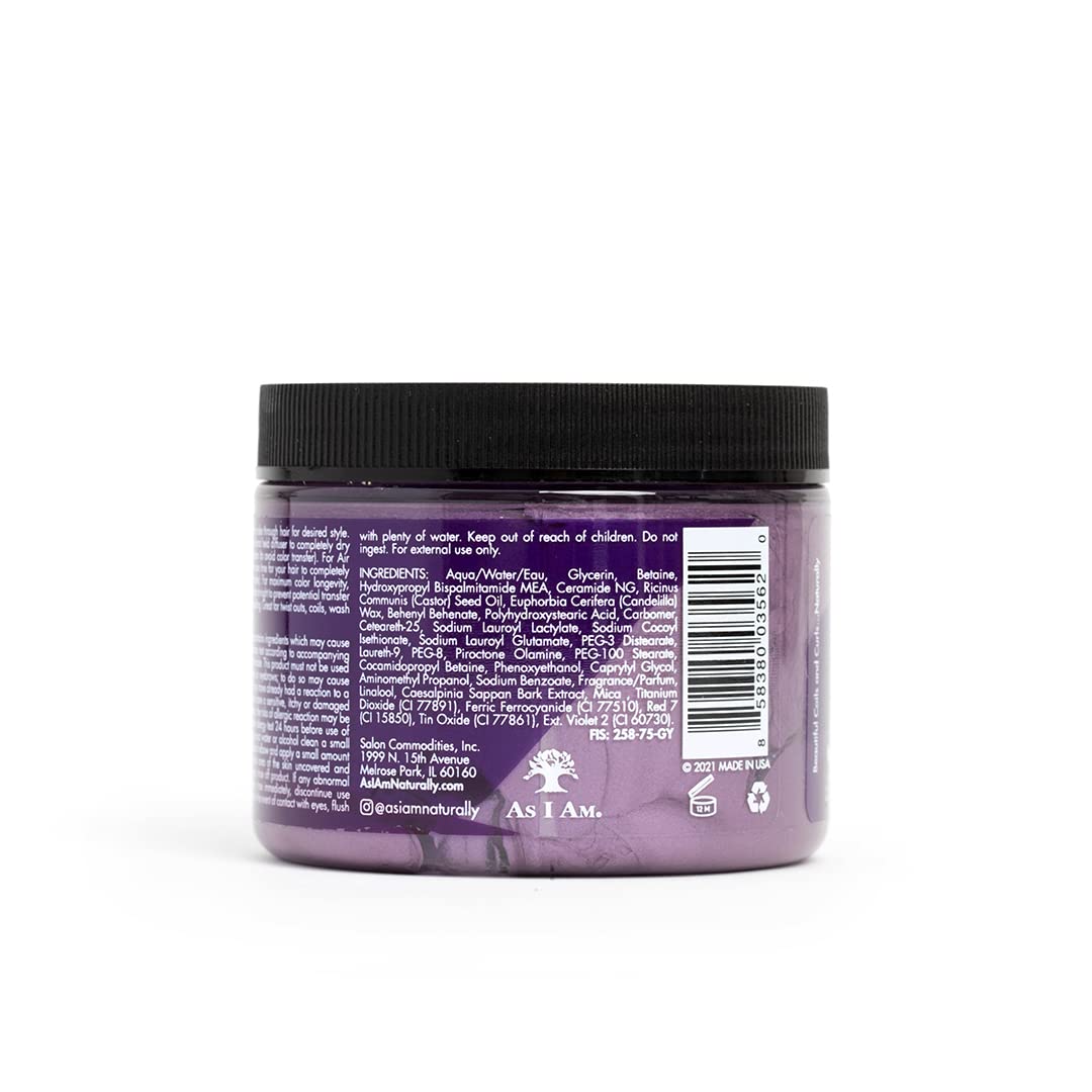 As I Am Curl Color - Passion Purple - 6 oz - Color & Curling Gel - Temporary - Medium Hold - Vegan & Cruelty Free Beauty & Personal Care As I Am