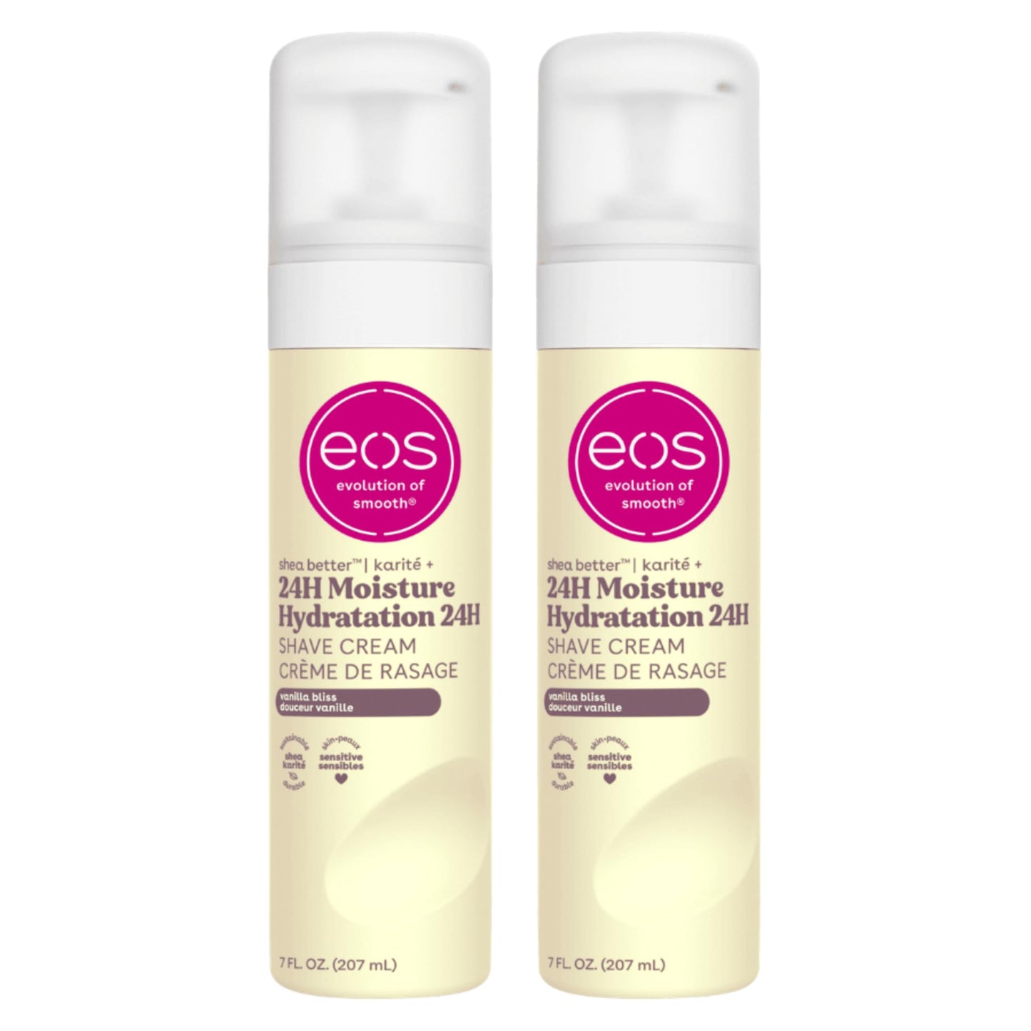 eos Shea Butter Shave Cream - Vanilla Bliss, 24H Moisture Hydration, 7 fl oz, (Pack of 2) Beauty and Personal Care eos Default Title