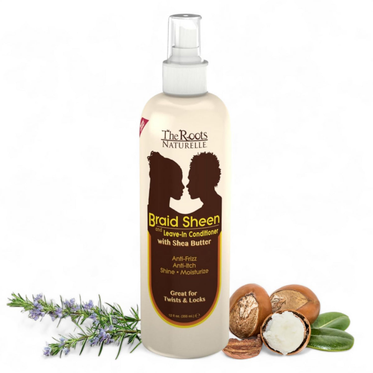 The Roots Naturelle Braid Sheen Braid Spray | 12 Fl Oz | Leave-in Conditioner with Shea Butter | Enriched with Vitamins and Essential Oils | Beauty & Personal Care The Roots Naturelle