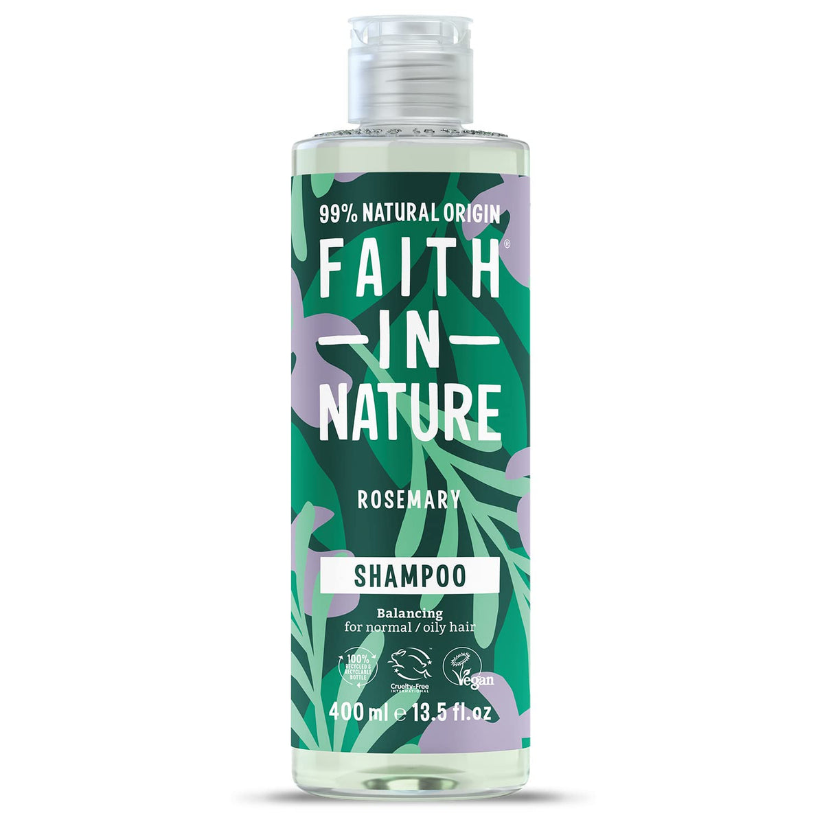 FAITH IN NATURE Natural Shampoo - Vegan & Cruelty Free, No SLS or Parabens - 13.5 fl oz, Rosemary