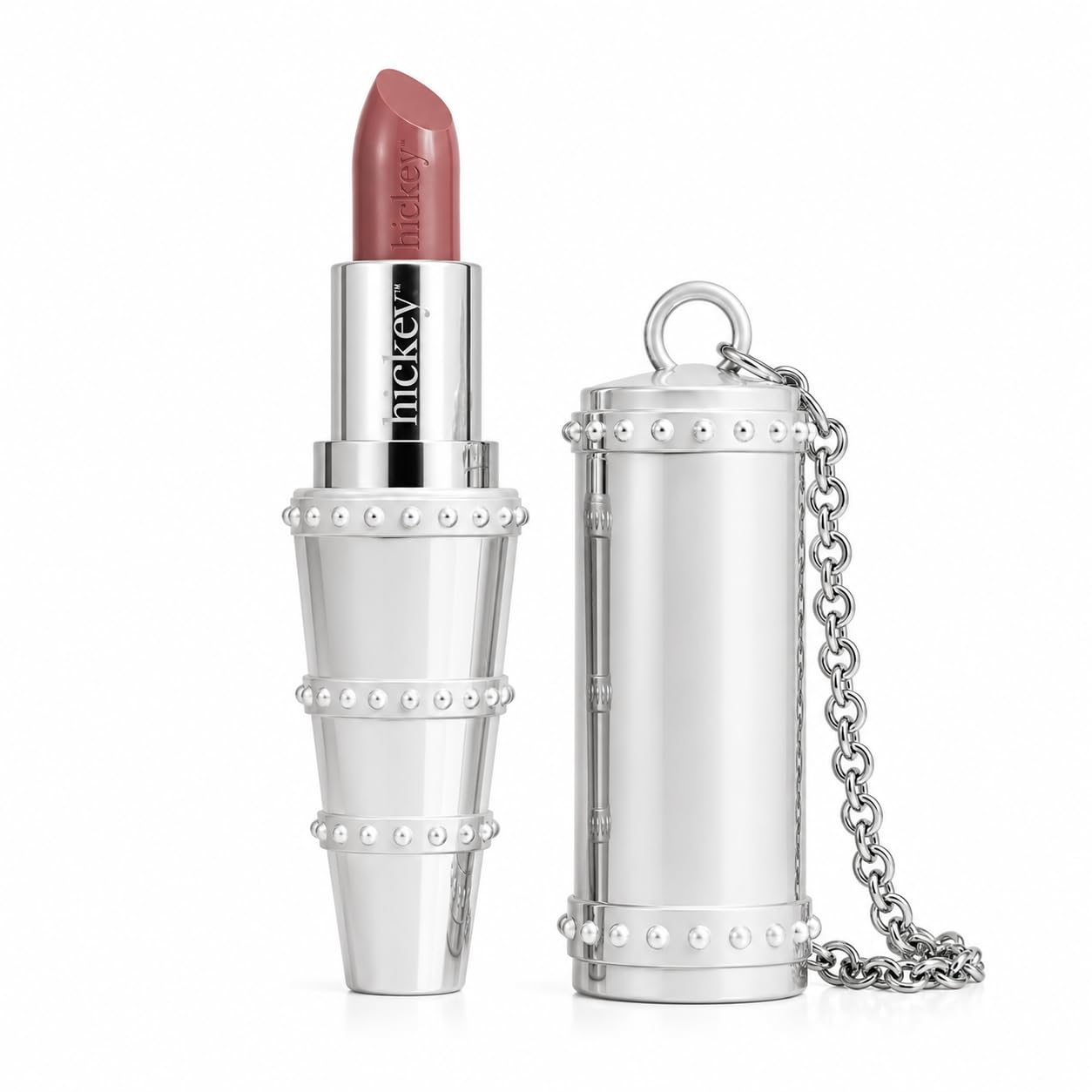 Hickey Refillable Pendant Lipstick, Make Out[Sheer Mauve Nude] - Wearable Satin Lip Color on a Chain, Refillable Clean Beauty, Full Lipstick Included Beauty & Personal Care Hickey