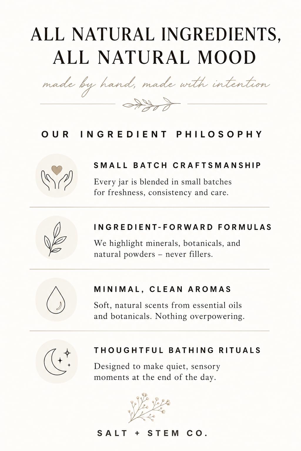 Bath Ritual Duo - Handcrafted Salt Bath and Milk Bath Set - Moonlit Lavender + Jasmine - Chamomile Silk + Clay Beauty and Personal Care salt + stem co.