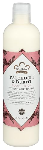 Nubian Heritage Body Lotion with Shea Butter and Rose Hips Lotion PATCHOULI & BURITI,13 fl oz Beauty & Personal Care Nubian Heritage