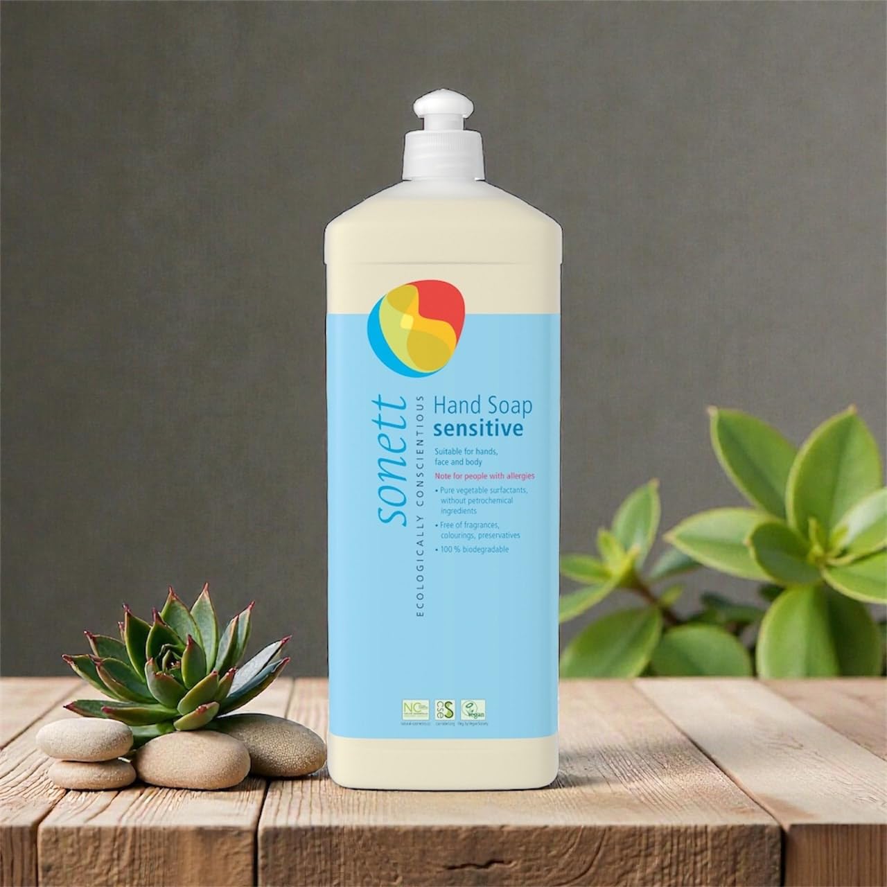 Sonett Organic Hand soap Sensitive 1L (For Sensitive Skin children & Adults) Beauty & Personal Care Sonett