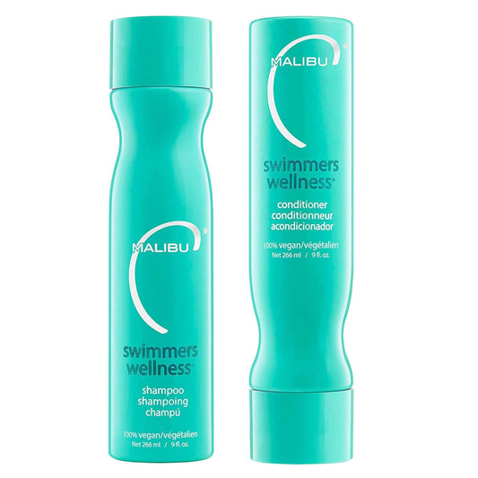 Malibu C Swimmers Wellness Shampoo and Conditioner Set (9 oz) - Restorative Hair Care for Swimmers - Protects Against Chlorine Damage & Combats Beauty and Personal Care Malibu C Default Title