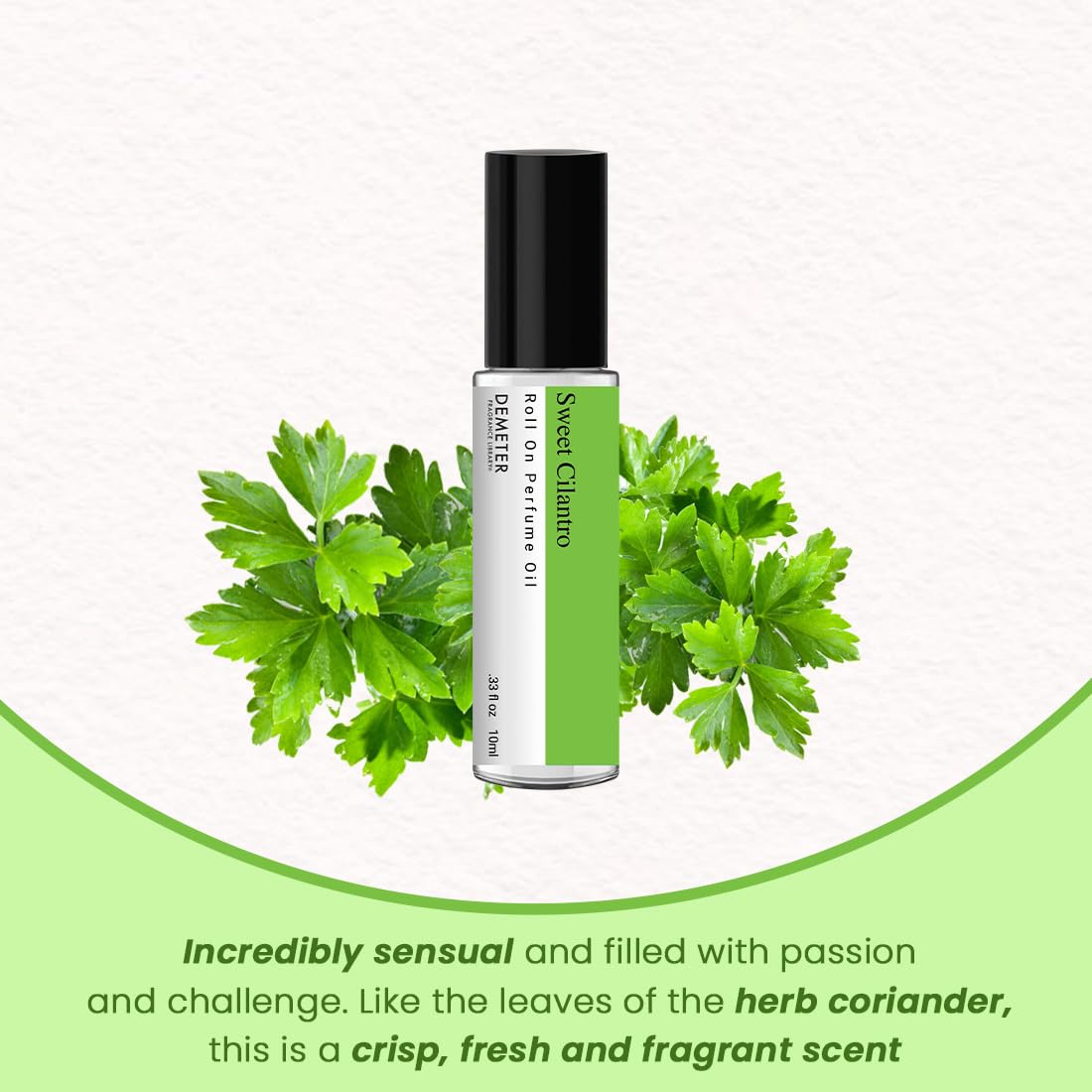 DEMETER Sweet Cilantro Roll On Perfume Oil, 0.33 Oz, Long-Lasting Beauty & Personal Care DEMETER